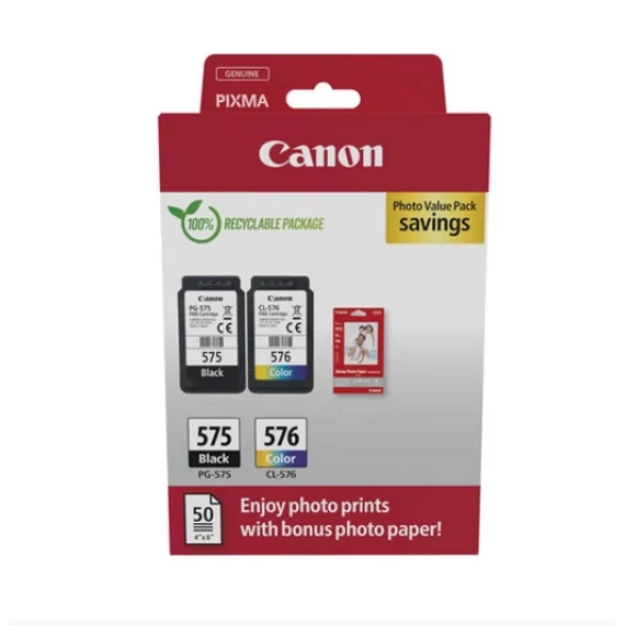 Canon PG575+CL576+10x15 GP501 fotópapír multipack