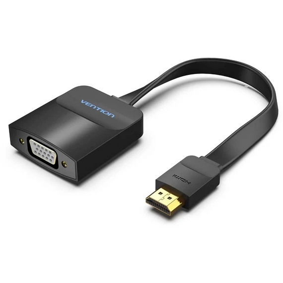 Vention HDMI (lapos) -> VGA, 0,15m, fekete, konverter
