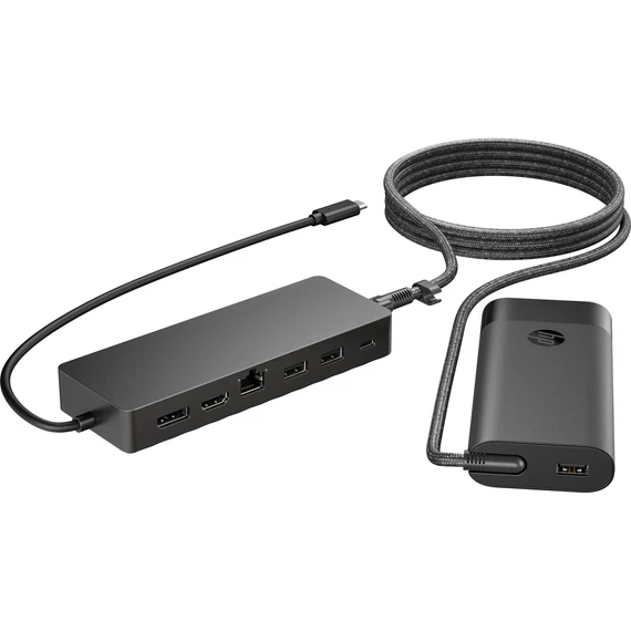 HP kombinált univerzális USB-C-elosztó és -laptoptöltő 9H0H9AA
