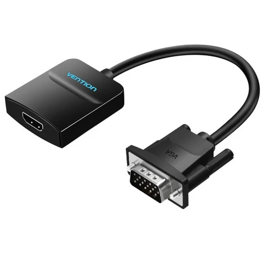 Vention VGA -> HDMI/ Micro USB-B/F /3.5mm/F, (fekete), 0,15m, konverter