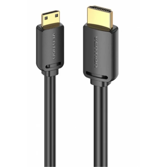Vention mini HDMI/M -> HDMI/M (4K,HD, fekete), 1,5m, kábel