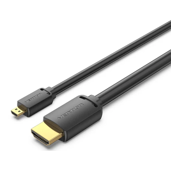 Vention micro HDMI/M -> HDMI/M (4K,HD,fekete), 2m, kábel