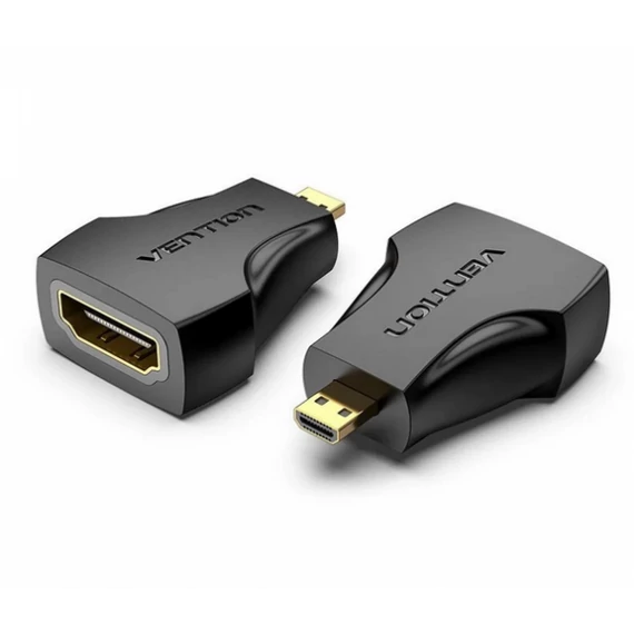 Vention micro HDMI/M -> HDMI/F (4K,fekete), adapter