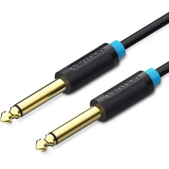 Vention 6.5mm jack/M -> 6.5mm jack/M, (audio,fekete), 5m, kábel