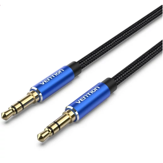Vention 3.5mm jack/M ->  3.5mm jack/M,  (audio,szövet), 5m, kábel