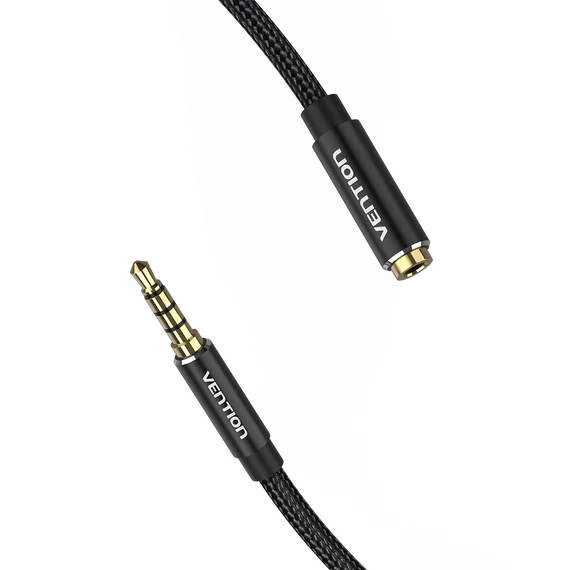 Vention 3.5mm jack/M -> 3.5mm/F, 2m, (hosszabbító,audio,fekete), kábel