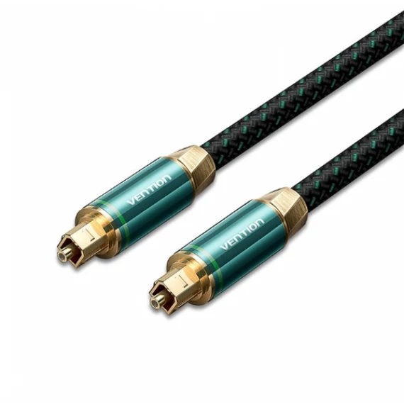 Vention Toslink optikai,  (audio,réz, szövet, zöld), 5m, kábel