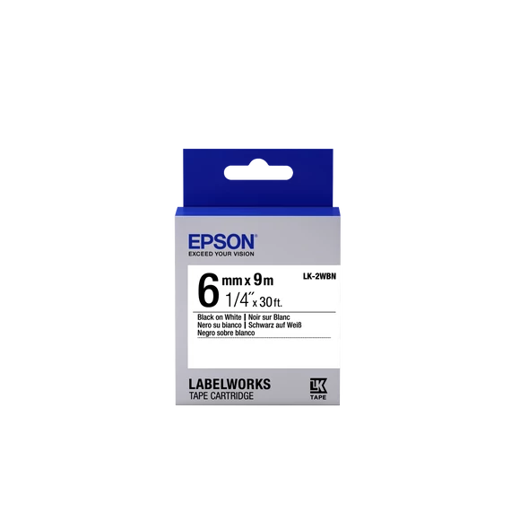 Epson LK-2WBN címkeszalag Black/White 6mm (9m)