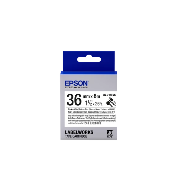 Epson LK-7WBVS címkeszalag Black/White 36mm (8m)