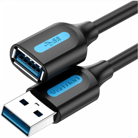 Vention USB-A 3.0/M -> USB-A 3.0/F,  (hosszabbító,PVC), 1,5m, kábel