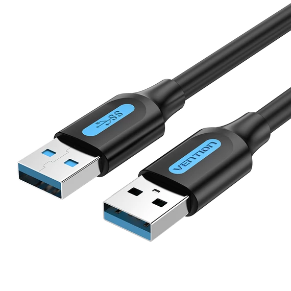 Vention USB-A 3.0/M -> USB-A 3.0/M, 2m,(PVC,fekete),kábel