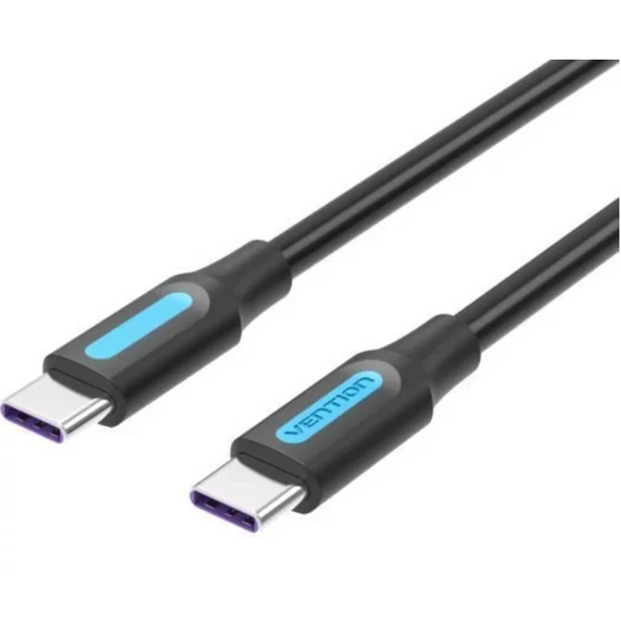 Vention USB-A 3.0/M -> USB-C/M kábel,  (PVC,fekete), 1,5m, kábel