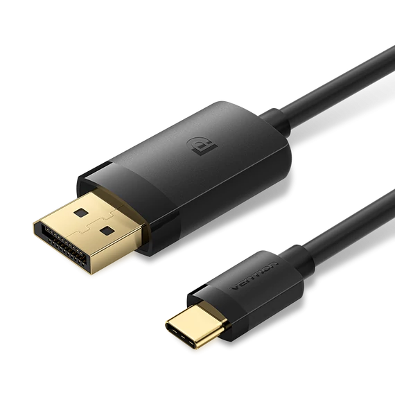 Vention USB-C -> DisplayPort, (4K,fekete),2m, kábel