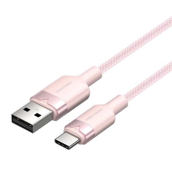 Vention USB-A 2.0/M -> USB-C/M, 2m,(pink,3A), kábel