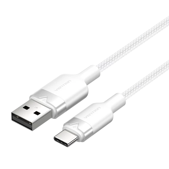 Vention USB-A 2.0/M -> USB-C/M, 2m,(fehér,3A), kábel