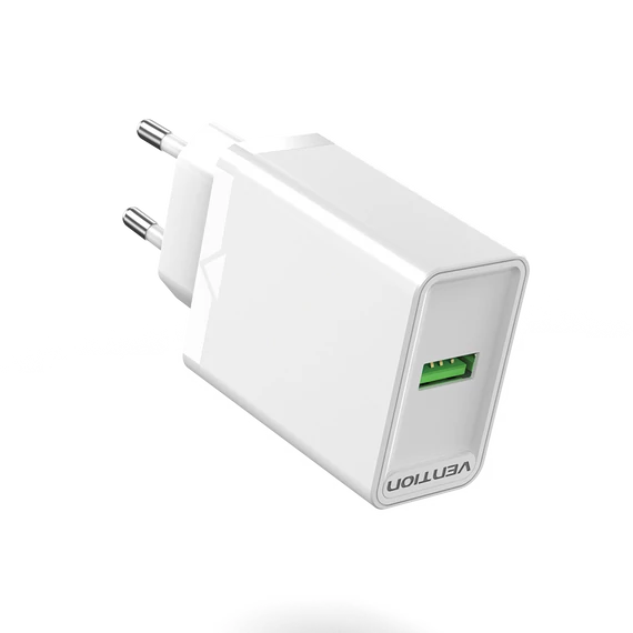 Vention USB-A (1port,18W, fehér) , töltő