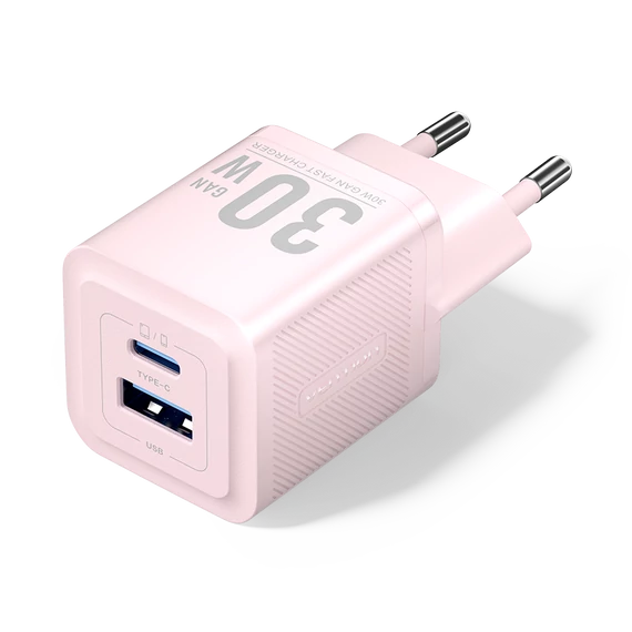 Vention USB-C+A (30W/30W, 2-portos, pink, GaN), töltő