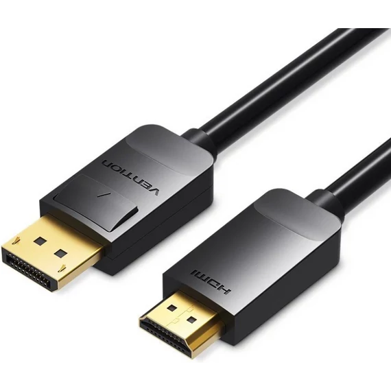 Vention Displayport -> HDMI,  (fekete), 3m, kábel