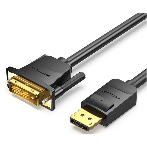 Vention Displayport -> DVI, (fekete), 1m, kábel
