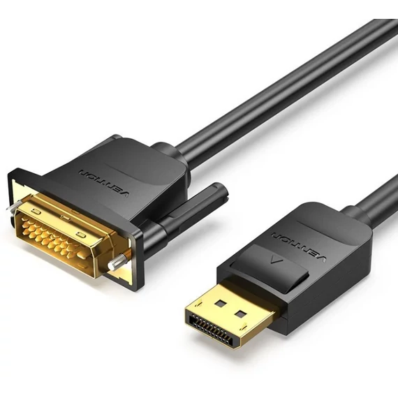 Vention Displayport -> DVI, (fekete), 1,5m, kábel