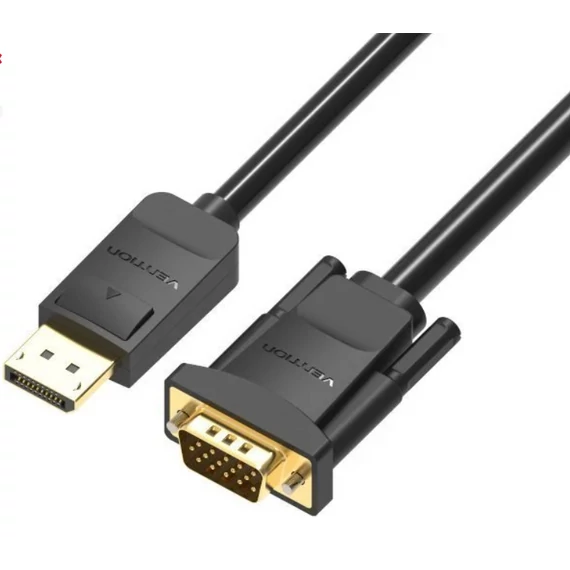 Vention Displayport -> VGA, (fekete), 2m, kábel