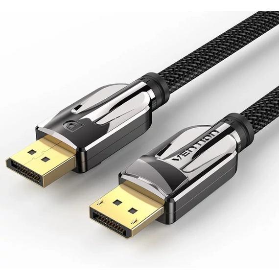 Vention Displayport/M -> Displayport/M (fekete), 1,5m, kábel