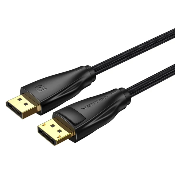 Vention Displayport/M -> Displayport/M (8K, optikai, fekete), 1,5m, kábel