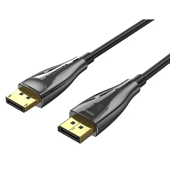 Vention Displayport/M -> Displayport/M (8K, optikai, fekete), 3m,  kábel