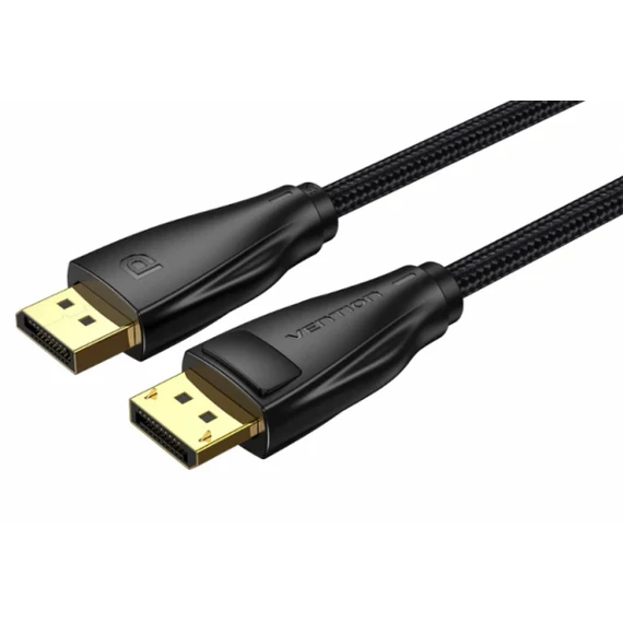 Vention Displayport/M -> Displayport/M (Szövet, fekete), 3m, kábel