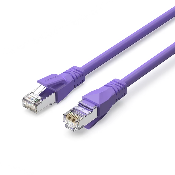 Vention SFTP Patch (Cat.6, ipari,flexibilis,lila), 0,3m, kábel