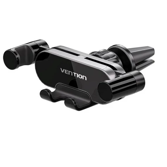 Vention telefon ( mechanikus rögzítéses, szellőzőrácsra, autós, fekete), tartó