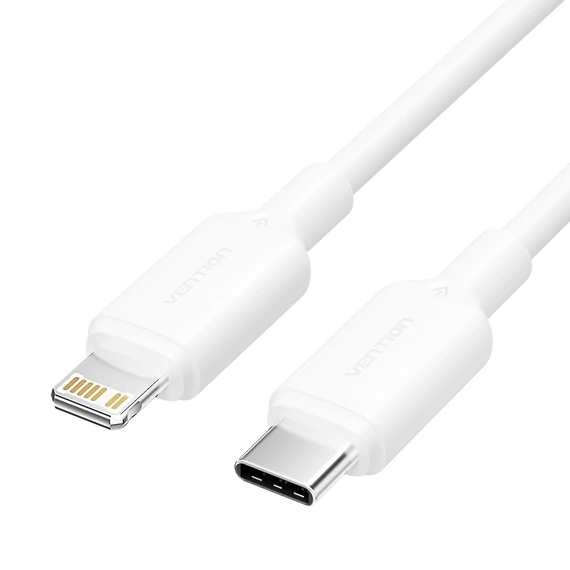Vention USB-C 2.0 -> Lightning, (3A, fehér) 1m, kábel
