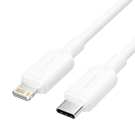Vention USB-C 2.0 -> Lightning, (3A, fehér) 2m, kábel