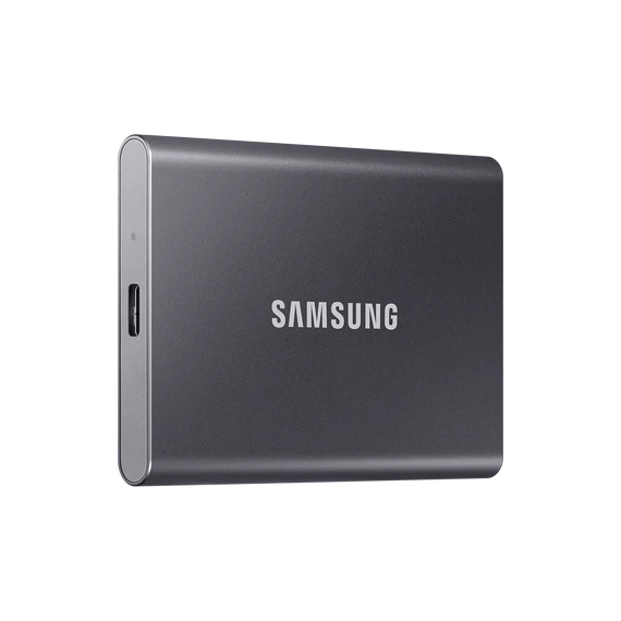 SAMSUNG SSD Külső, 4TB, T7, Titán Szürke, USB 3.2