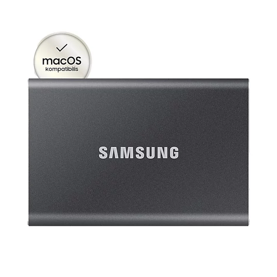 SAMSUNG SSD Külső, 4TB, T7, Titán Szürke, USB 3.2