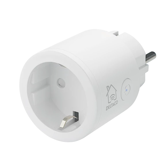 Deltaco SMART HOME SH-P01 WiFi, 1xCEE 7/3, 10A,  220-240V, fehér, időzítős Aljzat