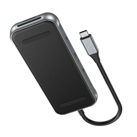 Vention USB-C -> HDMI/USB-C Gen 1/USB 3.0 x 2/RJ45/SD/TF/TRRS 3.5mm/PD (0,15m Szürke Aluminum Ötvözet) Dokkoló