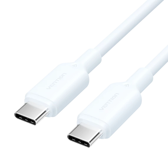 Vention Szövet USB-C -> USB-C, (3A,fehér), 1m, kábel