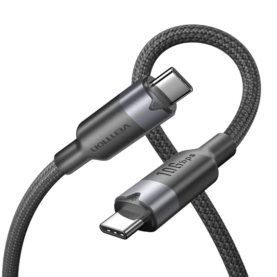 Vention USB-C 3.2/M, 1m,(fekete, Gen2, 10Gbps), kábel