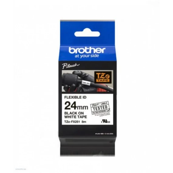 Brother TZe-FX251 24 mm széles 8m hosszú szalagkazetta