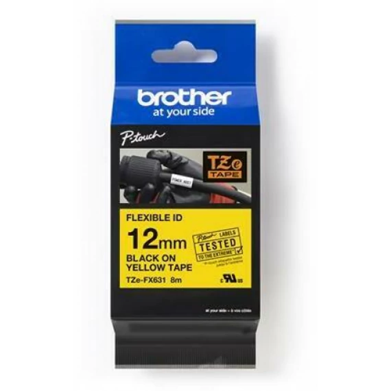 Brother TZe-FX631 12 mm széles 8 m hosszú szalagkazetta