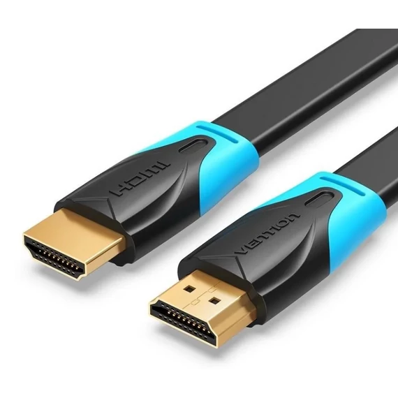 Vention HDMI, (lapos, fekete) , 1m, kábel
