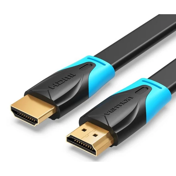 Vention HDMI, 2m, (lapos, fekete) , kábel