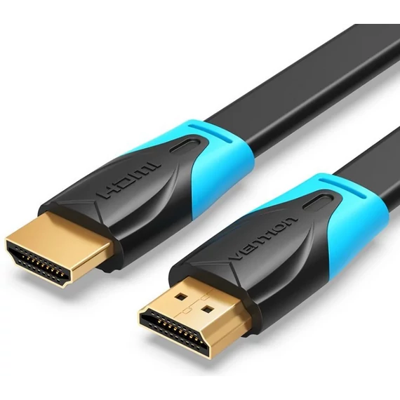 Vention HDMI, (lapos, fekete) , 3m, kábel