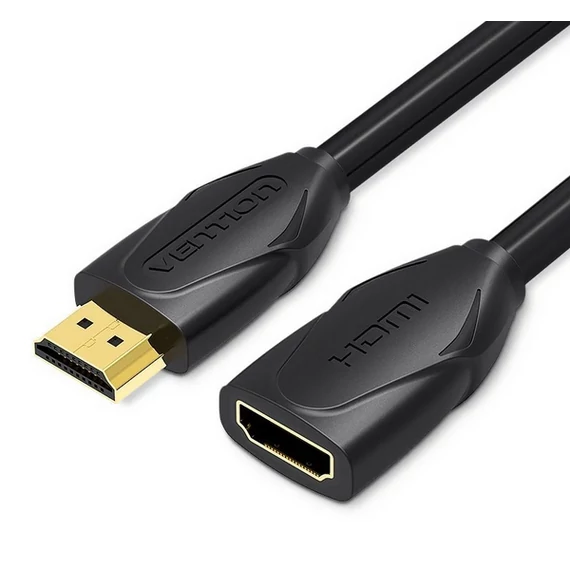 Vention HDMI/M -> HDMI/F (hosszabbító, fekete), 2m, kábel