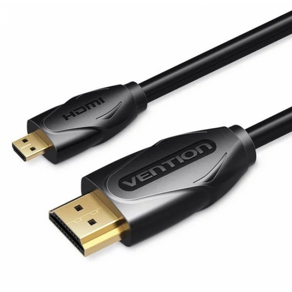 Vention micro HDMI/M -> HDMI/M, (fekete) 1,5m, kábel