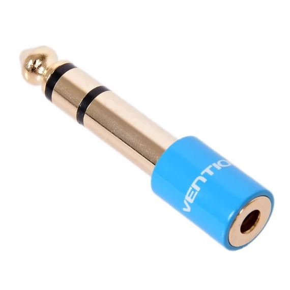 Vention 6.5mm jack/M -> 3.5mm/F, (audio,kék), adapter