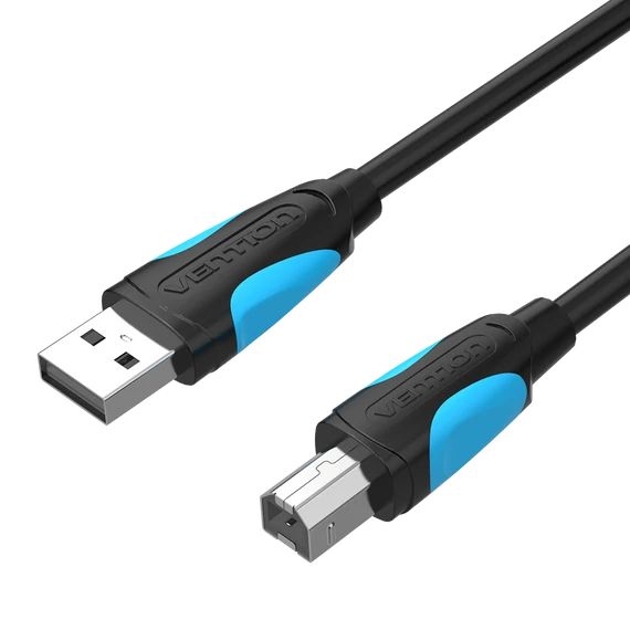 Vention USB-A 2.0 -> USB-B 2.0 (fekete), 8m, kábel