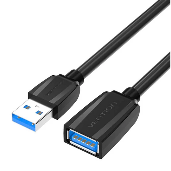Vention USB 3.0,  (hosszabbító, fekete), 2m, kábel
