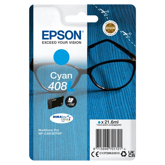 Epson T09K2 Tintapatron Cyan 21,6ml No.408L